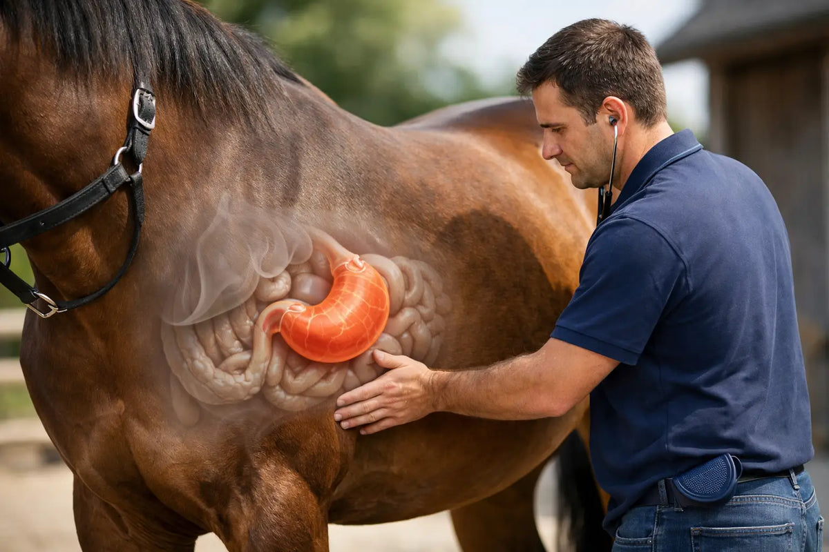 Cómo cuidar el estómago del caballo