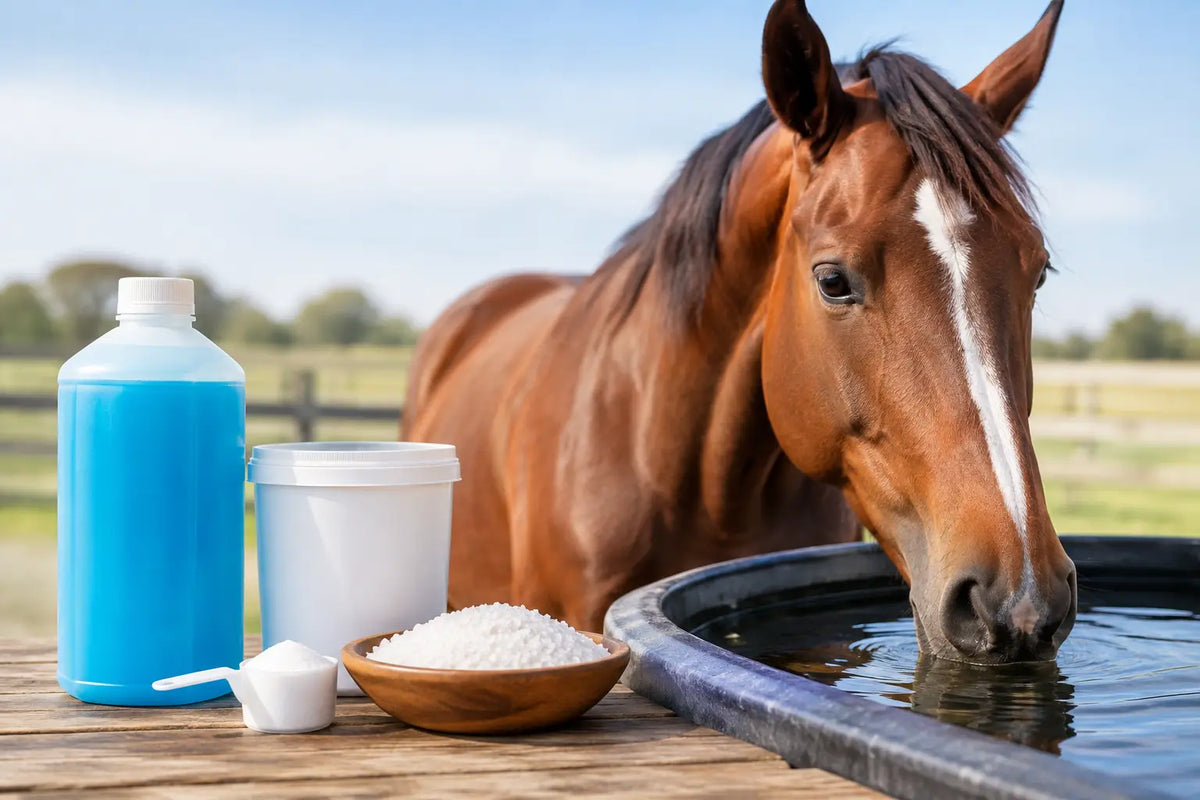 Electrolitos versus sales para caballo: cuál usar