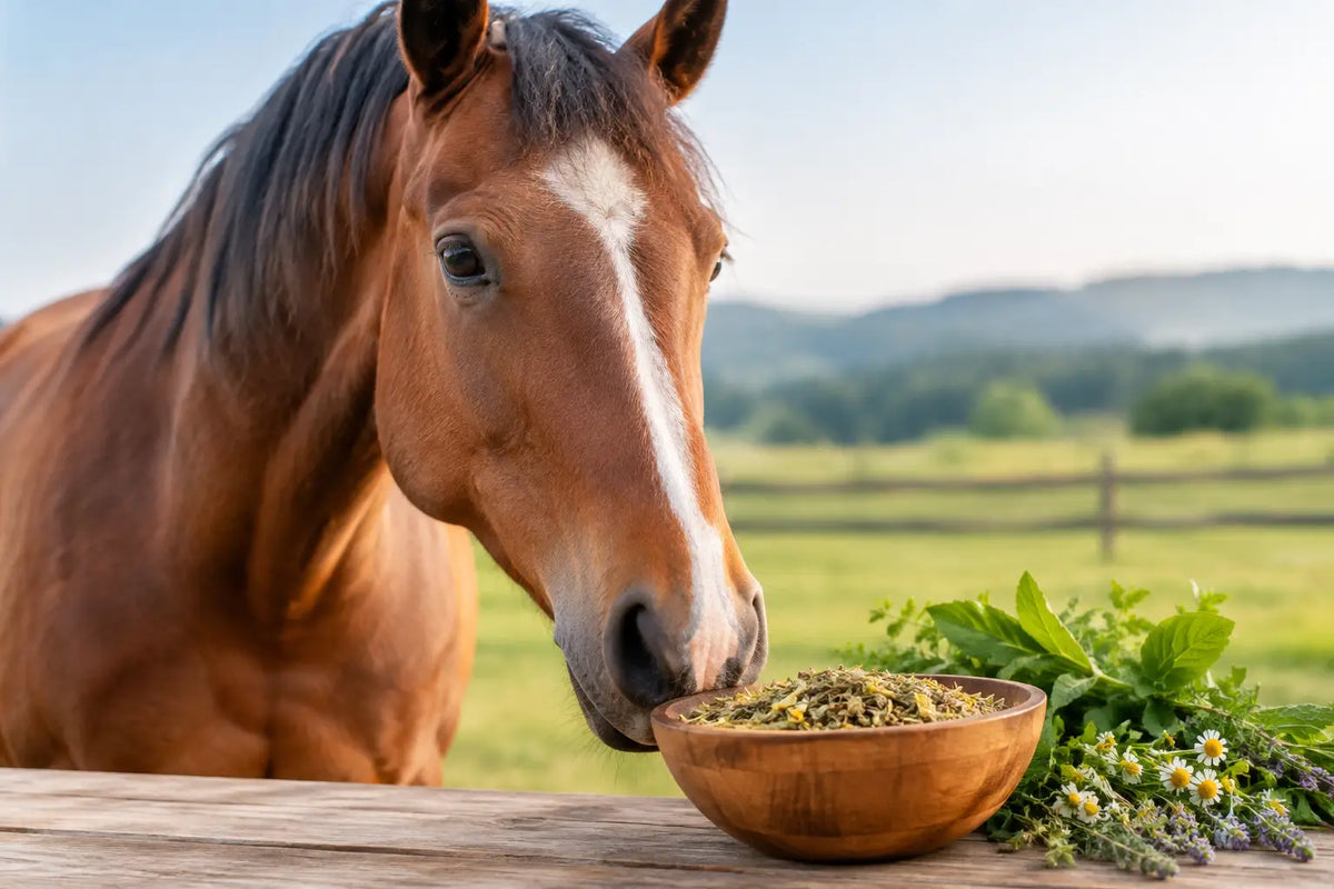 Cuándo usar hierbas digestivas para caballos