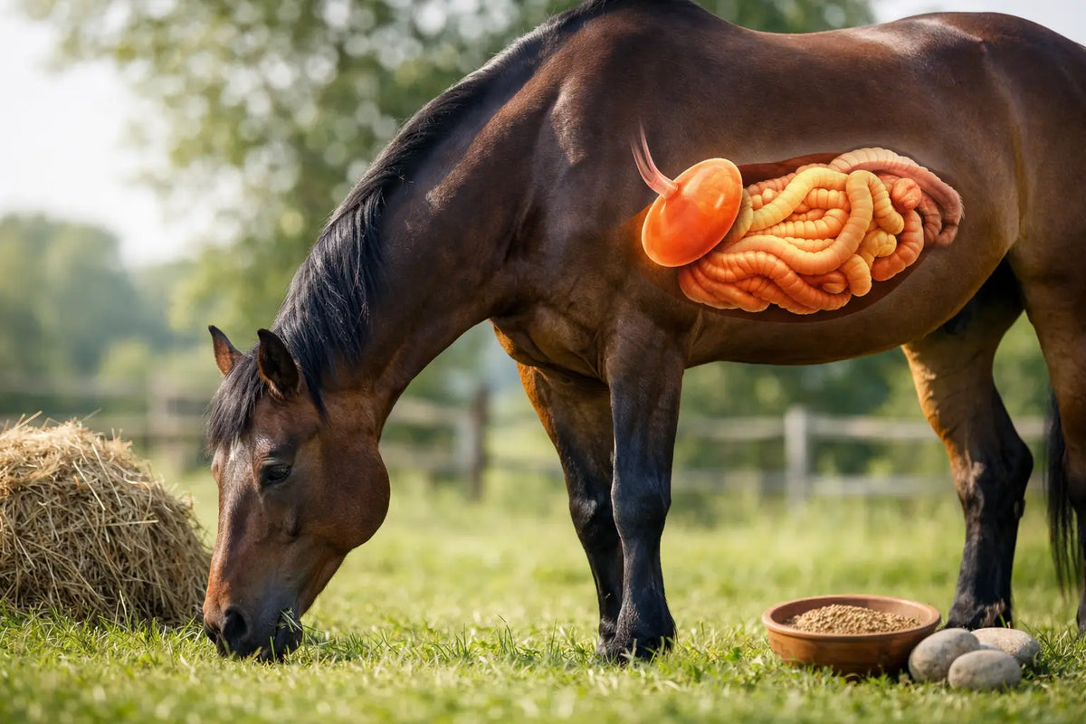 Cómo mejorar la digestión del caballo