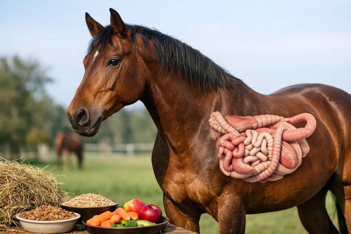 Cómo apoyar el tránsito intestinal equino